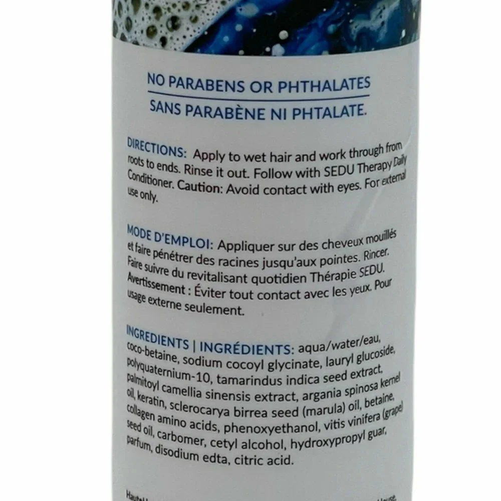 Sedu Unisex Therapy Sulfate Free Daily Shampoo Net Wt 10.1 Fl Oz Pack Of‎ 2